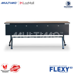 Meja Training Meja Banquet Meja Lipat Meja IBM Roda - Seahorse FLEXY 120x45 Multiplek HPL