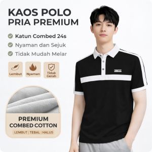 Not Hero - Kaso Pria Kombinasi Terbaru Bahan Katun Combed 24S Tangan Pendek Berkerah Model Korea