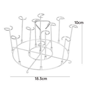 YESPERY ตะแกรงหม้อทอด Air Fryer แบบตั้งได้ตะแกรงแนวตั้ง12/15ชิ้นสแตนเลสตะแกรงเหล็กที่จับบาร์บีคิวประหยัดพื้นที่ย่างหม้อทอด Air Fryer อุปกรณ์ครัว