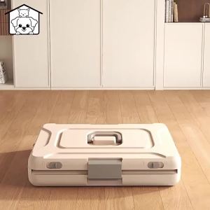 [SG Seller]Foldable Collapsible  Travel Carrier Crate Multi Ventilation Portable Airline Approved Cat Transport