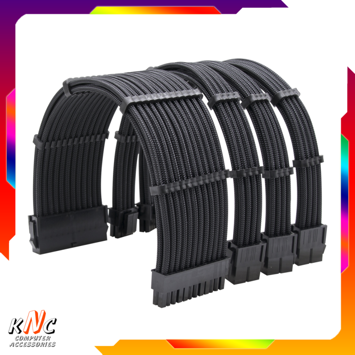 Bộ Dây Nguồn Nối Dài Bọc Dù ColorFul Mod Pro Phiên Bản Uốn Cong Màu Đen ...