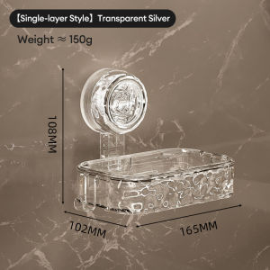 GAA Soap Holder Suction Cup Wall Hanging Bathroom Organizer Soap Box Soap Organizer