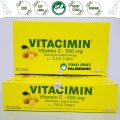 1 BOX VITACIMIN ISI 100 TABLET 50 STRIP VITAMIN C 500MG PERMEN RASA FRESH LEMON. 