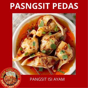 PANGSIT PEDAS | WONTEN PEDAS ISI AYAM | PANGSIT KUA PEDAS | pangsit halal termurah makanan pedas