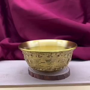 Brass Treasure Bowl. Home Office Store Fengshui Ornaments Wealth Gathering Bowl Fortune Bowl