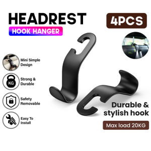 SN 4 PCS Gantungan Jok Mobil Seat Organizer Storage Single Hook Gantungan Barang Kursi Mobil - Gantungan Jok Mobil Headrest Seat Hanger Tas Hook Hanger
