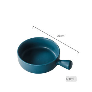 B.F. Ceramic Bowl with Handle Nordic Style Home Kitchen Soup Salad Bowl Noodle Bowl