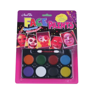 Safe and Water Washable Face Paint 6 Color & 8 Color Round
