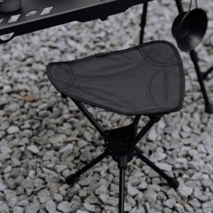 MOQIA Three Legged Folding Rotating Stool Foldable Wear-resistant Mazza Stool Easy To Carry Strong Load-bearing Fishing Chair Outdoor Camping