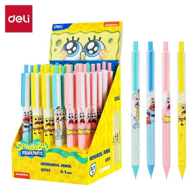Deli Pensil Mekanik 0.5mm Lucu Untuk Sekolah Karakter Spongebob Squarepants Nicklodeon EU707 E7005