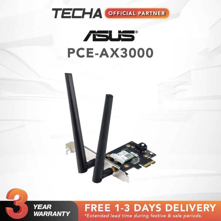 [FAST SHIP] ASUS PCE-AX3000 | AX3000 Dual Band PCI-E WiFi 6 Adapter ...