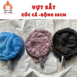 Vợt xúc cá khung sắt mắt lưới nhỏ 2ly3ly đường kính rộng 35cm giá rẻ