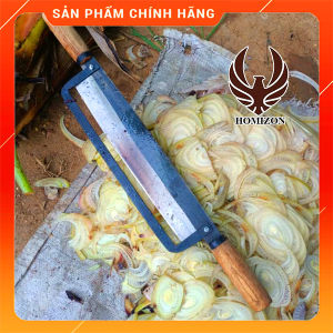 Dao thái thân chuối hai cán gỗ 2 tay cầm loại bản to thép tốt siêu sắc và siêu bền