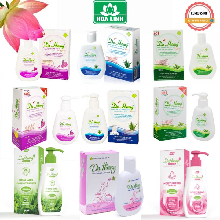 Dung dịch vệ sinh phụ nữ Dạ Hương 100ml và chai vòi 120ml tiện dụng ...