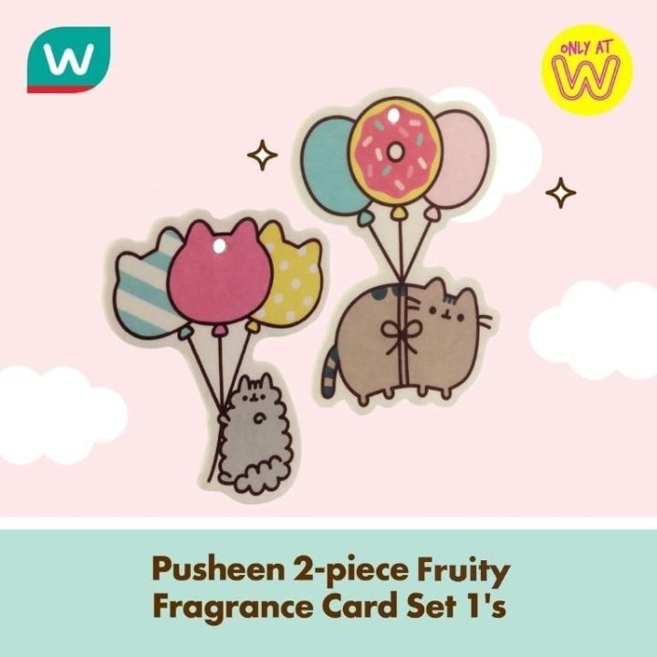 Watsons Pusheen the Cat Air Freshener Fragrant Card Set Fruity