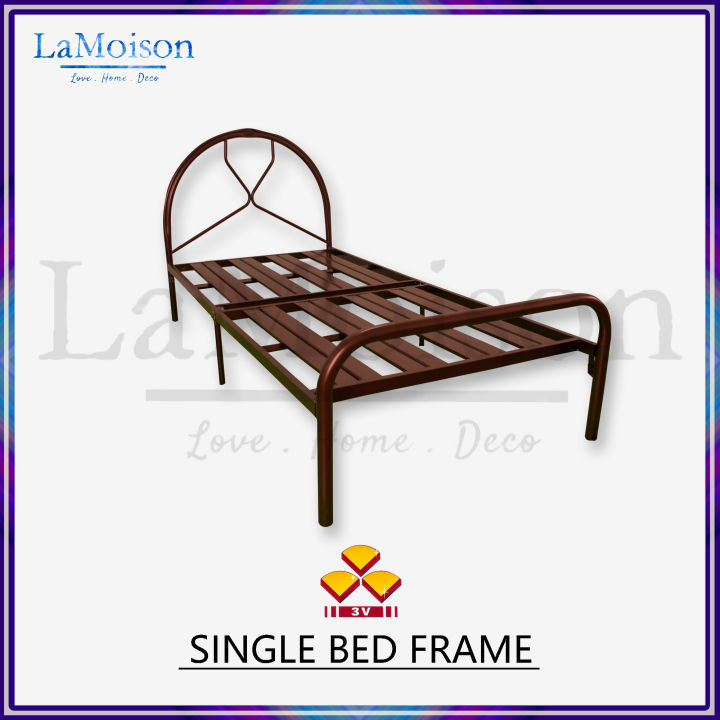 Lamoison 3V Powder Coat Metal Single Bed Frame Katil Besi Bujang