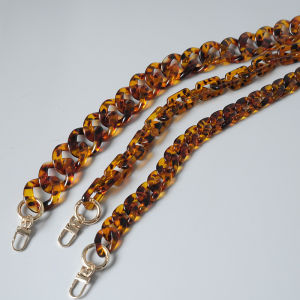 New Fashion Woman Handbags Accessory Neck Chain Boutique Leopard Acrylic Resin Neck Cross Body Luxury Straps Women Clutch Shoulder Handle Purse Chains