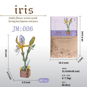 3D Wooden Puzzle Model DIY Handmade Gift Educational Toy Decoration Assembly Flower Artcraft Solid Wood Brain Teaser Craft Hand Made Home Decor Toys