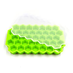 37 Compartment Silicone Ice Cube Mould with Lid Ice Maker Food Grade Silicone Ice Cube Mould Ice Cube Tray