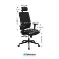 Dekoruma ORCA Kursi Kantor Ergonomis Manager Hitam - Kursi Kerja. 