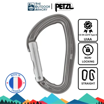 Petzl DJINN Carabiner - Straight-Gate - Gray