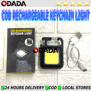 COB Mini LED Flashlight Rechargeable Keychain Flashlight 4 Light Modes Portable Pocket Light Fishing Walking Camping