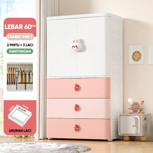 Alby Home - Lemari Plastik Pakaian Kelinci 4 & 5 Tingkat Laci Susun Storage Cabinet Plastik