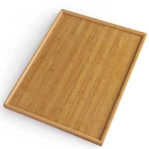 YYLINGX Rectangular Bamboo Tray Wooden Solid Color Bread Tray  Kitchen Accessories Dinner Plates For Holding Tea Fruit Barbecue Bread