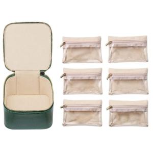 Hộp di động với 6 khoang nhỏ gọn lưu trữ đồ trang sức trường Hợp Chủ phong cách ngày lễ tình nhân món quà