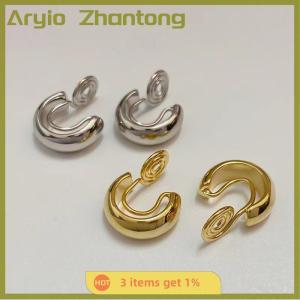 Aryio 1Pair Simplicity Temperament Ear Clips Vintage Cute Cartilage No Pierced Clip Earrings For Women Girls Jewelry Accessories Gifts