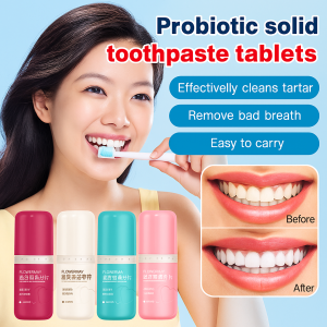 Probiotic Tooth Cleaning Tablets Removes Bad Breath Cares For Gums Oral Care Clean Breath Teeth And Gums Solid Toothpaste