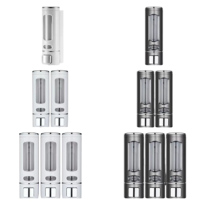 ABS Shampoo Dispenser Wall Mounted Manual Pump Soap Holder For Small Bathrooms Bathroom Accessory