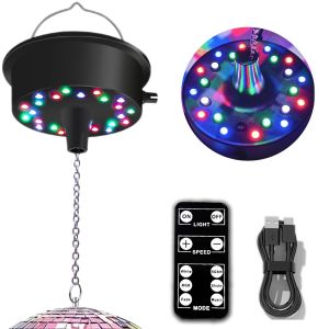 12cm Remote Control Disco Ball Rotating Motor 5RPM--10RPM Adjustable SpeedPlug/Battery Powered Mirror Ball Motor Ball Not Include