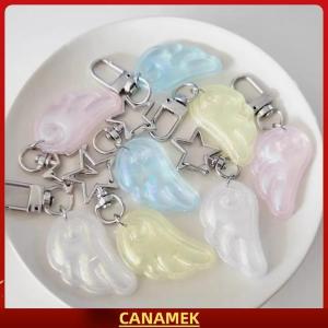 Miễn phí vận chuyển✨ 1 Piece phụ nữ ba lô trang trí Hàn Quốc Ins Angel Wing Keychain Y2K Nhật Bản huyền diệu cô gái Sao Keychain túi quyến rũ xe Keyring
