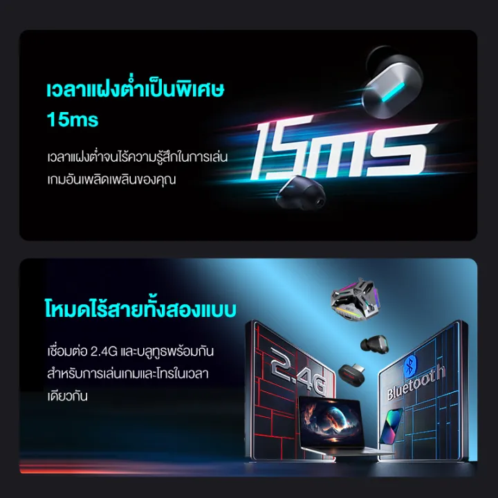 Edifier HECATE GX05 หูฟังเกมมิ่งไร้สาย 2.4G Bluetooth 5.3 ความหน่วงต่ำพิเศษ รองรับเสียงความละเอียดสูง พร้อมการเชื่อมต่อแบบ Dual