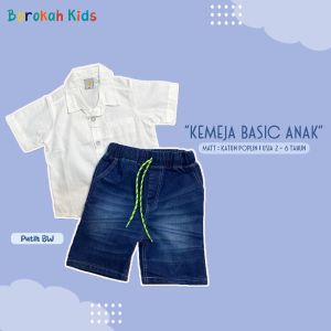 Lemone Set Kemeja Anak Setelan Kemeja Anak Laki-Laki Kemeja Katun Anak 2-8 Tahun
