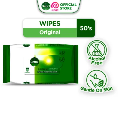 Dettol Antibacterial Wipes Original Wet Tissue 50s