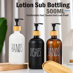 500ml Refillable Dish Soap Bottle Kitchen Refilable Liquid Soap Dispenser Hand Soap Lotion Container Large Capacity Travel Bath Bottle
