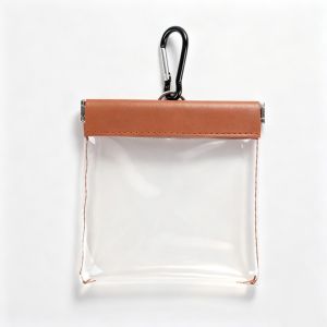 ZEIIE Transparent Golf Bag Pouch PVC with Auto Close Golf Tee Storage Holder Portable Wide-Mouth Golf Tool Storage Bag For Outdoor Golf Training
