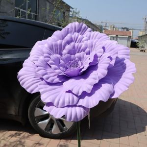 YESMILE 50cm PE Artificial Peony Giant Window Display Simulation Peony Flower Background Wall Decoration Fake Flowers