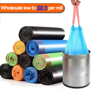 [SG Ready Stock] Garbage Bag Portable Thickened Large Plastic Bag with Drawstring Disposable Kitchen Bedroom Rubbish Bag CNY Gift Present