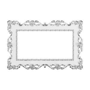 IFFINE Rose Edge Gold Silver Single and Double Surround Socket Frame Home Decor Light Switch Cover Wall Sticker