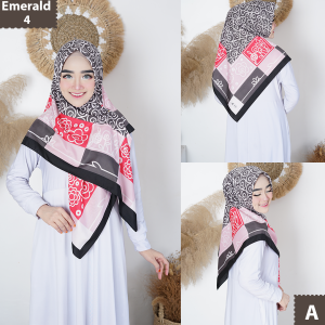 AliMaMa - SEGIEMPAT MOTIF - Hijab Cotton Voal Segi Empat Corak - Jilbab Segi 4 Katun Kekinian Medan