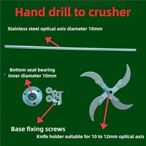 Pisau Mesin Pencacah Rumput Sayuran Multifungsi Pakan Ternak Entok Ayam untuk Dinamo dan Stick Bor Giling