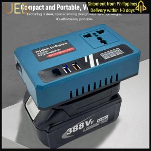 【UEB】 DC18V/21V To 220V AC Battery Power Inverter Dual USB DC5V Interface Power Supply Inverter for Outdoor Travel Hiking Adventure