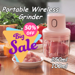 Portable Electric Garlic Chopper 100/250ML Meat Vegetable Grinder Mincer Crusher Safe Kitchen Tool
