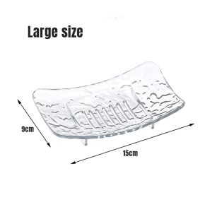 Plastic Soap Dish Drain Hole Non‑Slip Base Soap Holder Tray For Bathroom Home Gym Travel