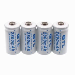 /8 GTL 3.7V 2800mAh 16340 Battery CR123A Rechargeable Batteries CR123 High quality and Liitokala Lii-402 Charger