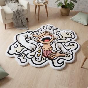One Piece Luffy Gear 5 Nika Anime Rug Kawaii Manga Cartoon Carpet Non Slip Floor Mat Otaku Decor Aesthetic Bedroom Gift2026