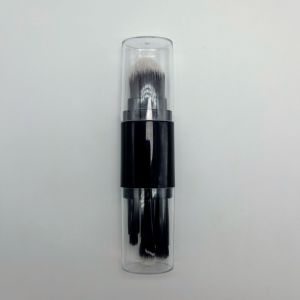 10Pcs Portable Makeup Brush Set Short Handle Portable Powder Brush Eyeshadow Foundation Blush Blender Concealer Beauty Makeup Tools Brush Professional